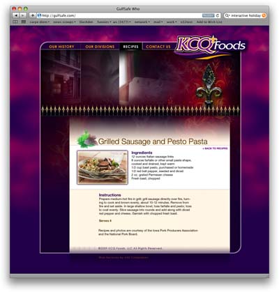 KCQ Foods Website Design Urbandale